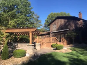 Exterior painting and staining before photo